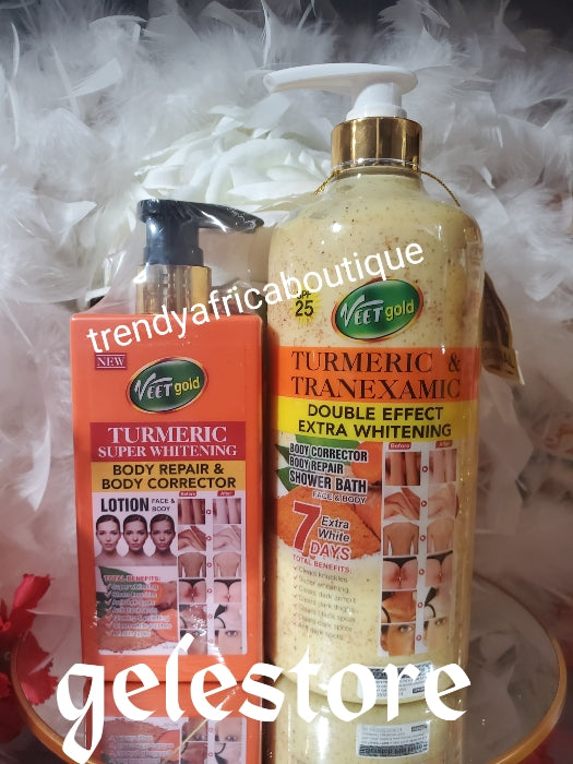 2pcs.Veetgold turmeric super whitening body lotion repair/corrector AN ...