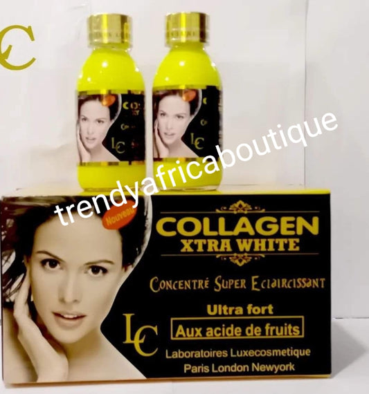 X 1  bottle. AUTHENTIC Collagen Extra white concentre serum with fruit acids 100ml x 1. Beware of the fake version