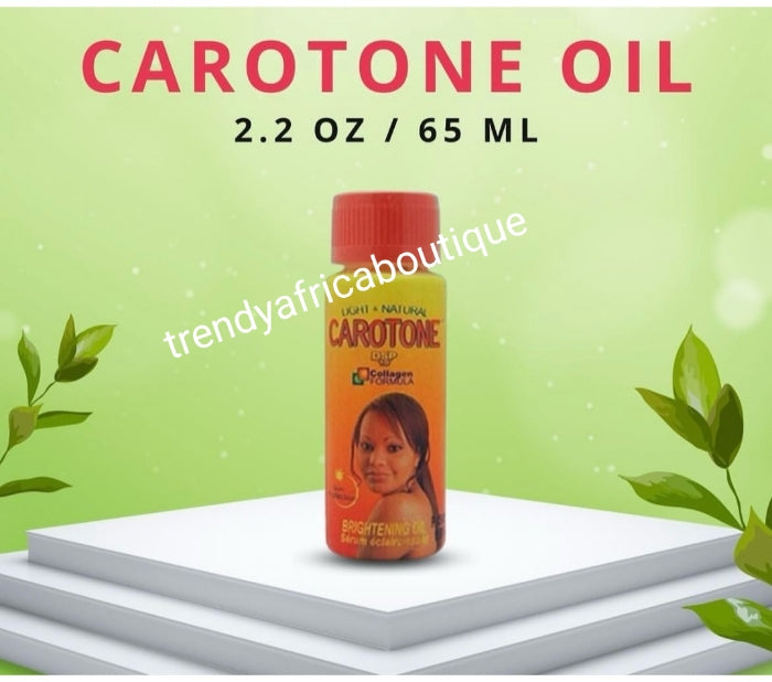 AUTHENTIC X 3 bottle sale; Light & natural Carotone (3in1) collagen  Brightening oil. Rich in Be-Carotone 65ml x 1. Skin lightening and sun protection for younger skin texture