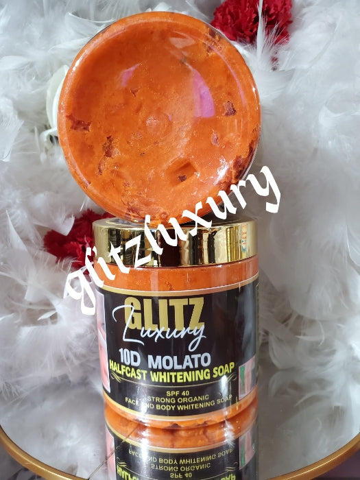 2pcs. RICH AUNTY HALFCAST MOLATO SOAP & Half cast Oil: Newly Improved Glitzluxury 10-D POWER Oshaprapra. Molato halfsoap & Glitzluxury halfcast oil. Whitens, Repair, moisturizing💪🔥💪 600g soapx 1 , 250ml oilx 1