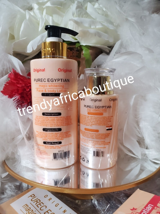 5pca. PERFECT COMBO: 5 in 1 set. AUTHENTIC Purec Egyptian magic gold body lotion,serum 100ml, face cream, soap & Gluta Rose egyptian tube cream, Hydroquinone free!!