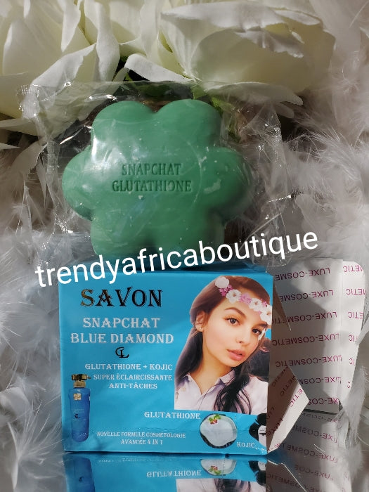 Lait Snapchat diamant blue face and body  soap,  high whitening with glutathione and kojic. Anti stains and spots 100% satisfaction