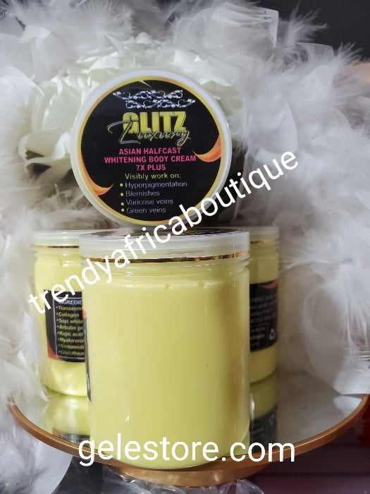 🔥4pc.BANGA Glitzluxury Asian Halfcast whitening body cream 7X PLUS, 500g x 1, halfcast oil 100ml, FACE CREAM 60g & RICH AUNTY MOLATO WHITENING SOAP,FAST ACTION AGAINST Hyperpigmentation, dark knuckles, green veins 👌 (Copy)