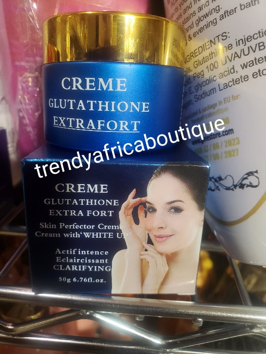 Perfect combo: Glutathion white Extra stronge blue, exclusive Active intemse exclusive intense whitening body milk, face cream & Exfoliating 5 days whitening bae soap