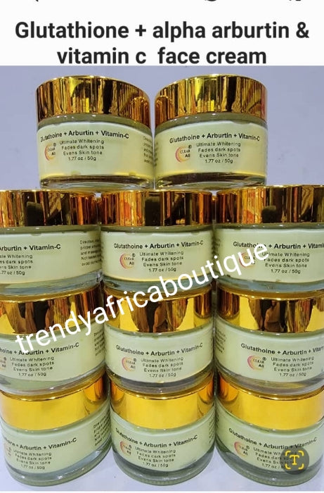 Another banga face cream: Clear All Glutathion +Arbutin + vitamin C ultimate whiteningn face cream. For Even skin tone. 50g x 1