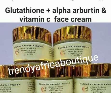 Another banga face cream: Clear All Glutathion +Arbutin + vitamin C ultimate whiteningn face cream. For Even skin tone. 50g x 1