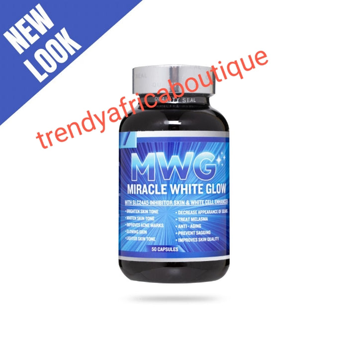 Premier edition MIRACLE White Glow supplements With  SLC24A5 inhibitor. 50/bottle 👌👌anti aging, anti malasma, prevent sagging skin, diminish acne scars & improve skin tone
