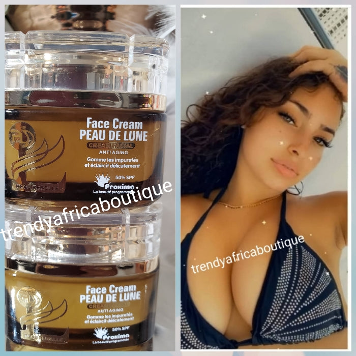 NEW ALERT: x 1 Jar Peau De Lune super lightening, Anti aging, anti sun burn, anti scars face Cream , anti ageing, anti sun burn and scars face cream with spf 50.