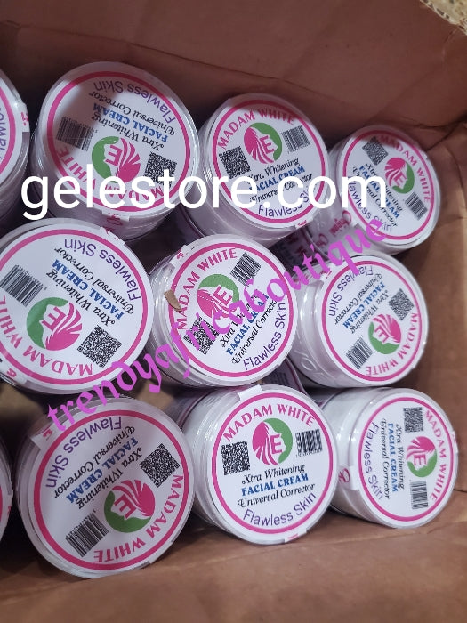 COMBO DEAL of  Madam white Exclusive flawless skin whitening, brightening  Body Lotion 250ml x 2 bottles, serum 60ml x 2,  face cream 60gx 2. Universal corrector, multi action set.