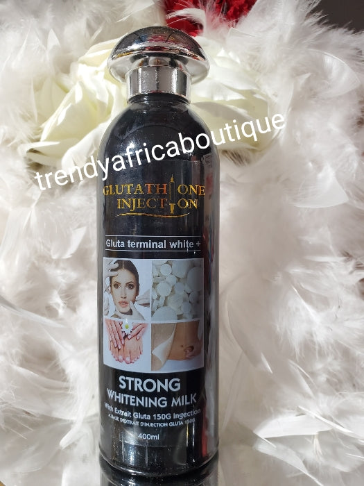 X 1 bottle Glutathion injection whitening body milk 400ml x 1. Gluta terminal white plus body lotion