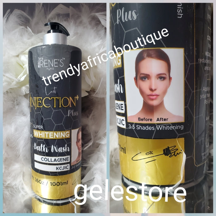 3pcs set Tera Irene's lait injection PLUS. 7 days super whitening Serum, body lotion and shower gel set. Glutathion, kojic, collagen and witch hazel