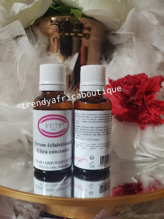 2pcs combo BANGA!! FC75 Paris WHITENING Clean complexion serum & Glycerine. smooth, silky, hydrating. FC75 PARIS Clarifying glycerin 200ml x 1