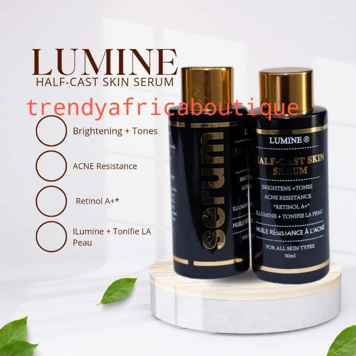 Lumine half cast serum/oil brightens and toning complexion. With salicylic acid and retinol 50mlx 1 For all skin type