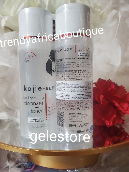 💯 AUTHENTIC Kojie san skin lightening face cleanser + Toner with hydromoist. For a lighter aofter skin. 100ml x 1. Alcohol free👌