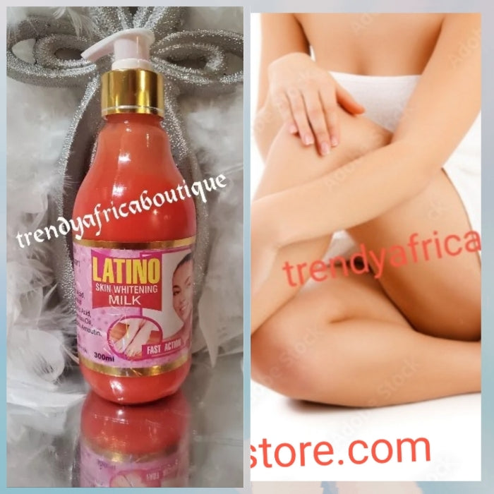 Another banga!! Latino skin whitening body lotion 300ml bottle fast action. With alpha arbuti, Azeliac acid and Vitamin B. Spf 20. Skin Whitening booster/promixing lotion by OMEK!!.