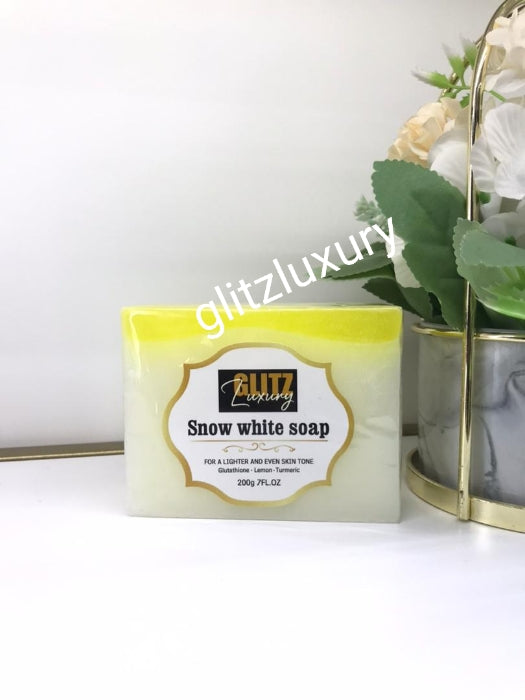 New product alert: Glitz luxury SNOW WHITE anti-aging snow white kojic soap skin lightening and EVEN COMPLEXION for face & body. FAST ACTION whitening. Anti spots, wrinkles. 200gx 1