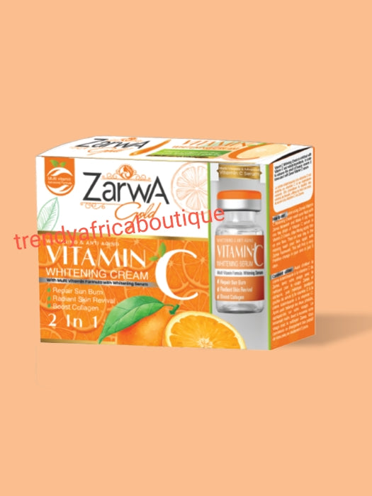 Another Bangar!!! Zarwa gold  2 in 1 Vitamin C whitening & anti-aging face cream plus serum. Anti sun burn, boost collagen, & radiant skin 👌👌👌