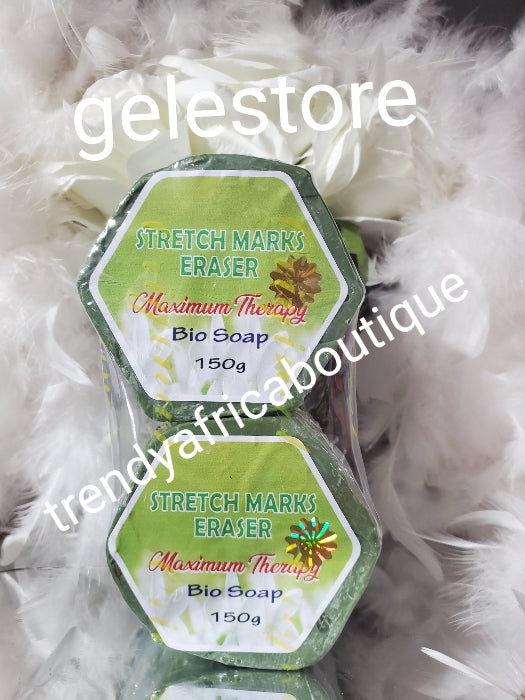 2pcs. Banger combo💪💪Glitzluxury Organic body repair treatment oil & Stretch marks eraser maximum therapy bio soap👌👌INFUSED WITH HERBS To Clear RICE dots, green veins, stretch marks etc results in 7 days.