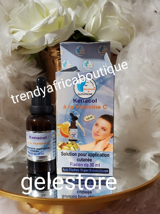 Blanchisseur glutathion kenacol vit. C, serum/oil concentrated formula 30ml great anti-raction & Lightening oil for prevention, repair & treatment of white patches/dots etc. ONLY Mix into your lotion.