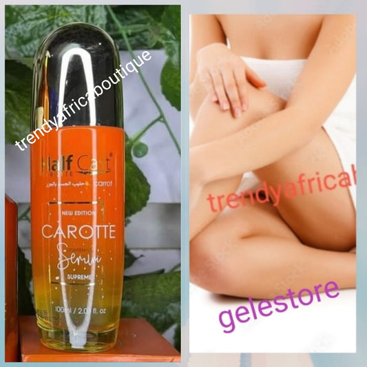 Another banga! Half cast carotte supreme serum. NEW EDITION 100ml x 1 bottle sale. Formulated with concentrated carrot oil. Anti dark spot & super skin lightening & glowing
