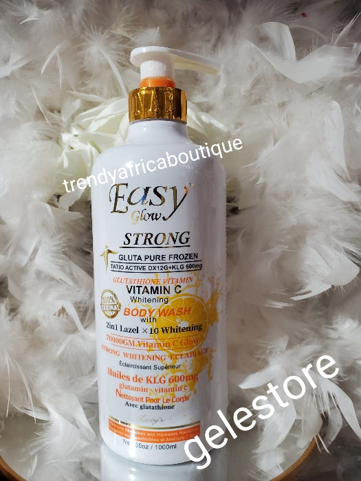 Another banga! 2pcs set of  Easy glow strong whitening body lotion & serum. 10x whitening with glutathione & vit. C. Removes blemishes & radiance. 💯 AUTHENTIC.