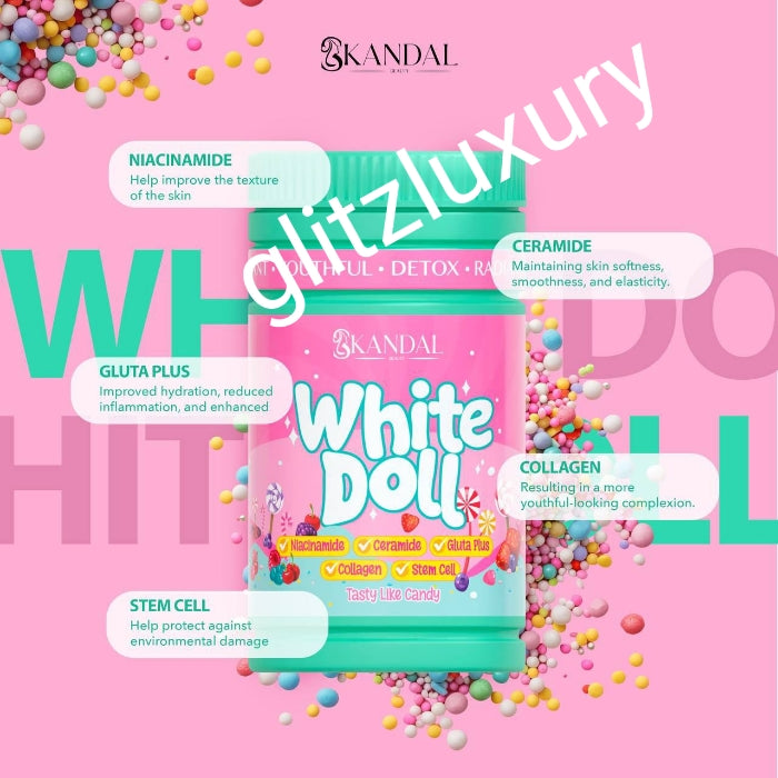 BACK IN STOCK New product alert: Skandal White Doll whitening, antioxidants, smooth, youthful, radiant complexion, anti acne and spots supplements 800gx1 jar sale.