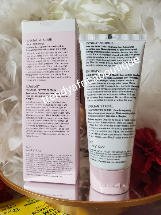 X 1 Mary Kay Exfoliating face scrub. For all skin types. Fragrance free. Soft , smooth & deeply clean face 88ml x 1