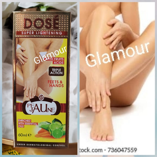 ORIGINAL Peau Jaune DOSE super lightening triple action feet and hands serum 60mlx1. Triple action with fruit acids & essential oil. Mix into body lotion