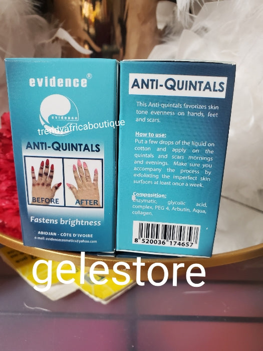 Evidence anti Quinto fast brightening solution for your dark knuckles, knees and elbows 30mlx 1 100% satisfaction