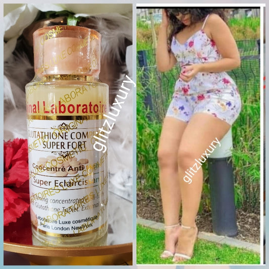 Glutathion Comprime Super Fort Concentre Whitening Serum zum Hinzufügen zu Ihrer Körperlotion oder Creme. Bitte nicht unverdünnt pur verwenden!!