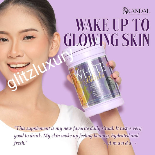White Blinks von Scandel. Nahrungsergänzungsmittel für verbesserte Hautaufhellung und strahlende Haut mit Glutathion, 800-g-Glas x1. Ideal für schwangere und stillende Mütter