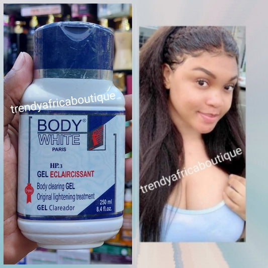 X 1 bottle. Another Banga body lotion is this Body white paris HP- 3 lightening treatment  body clearing gel. SUPER FAST. Super effective body lotion 250ml x 1