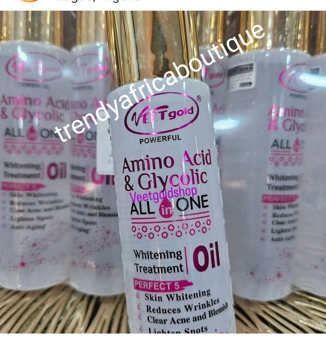 New alert: 1 bottle sale: Veetgold  Amino acid & Glycolic ALL IN ONE whitening treatment oil. Anti aging, anti acne/ redness 150ml x 1