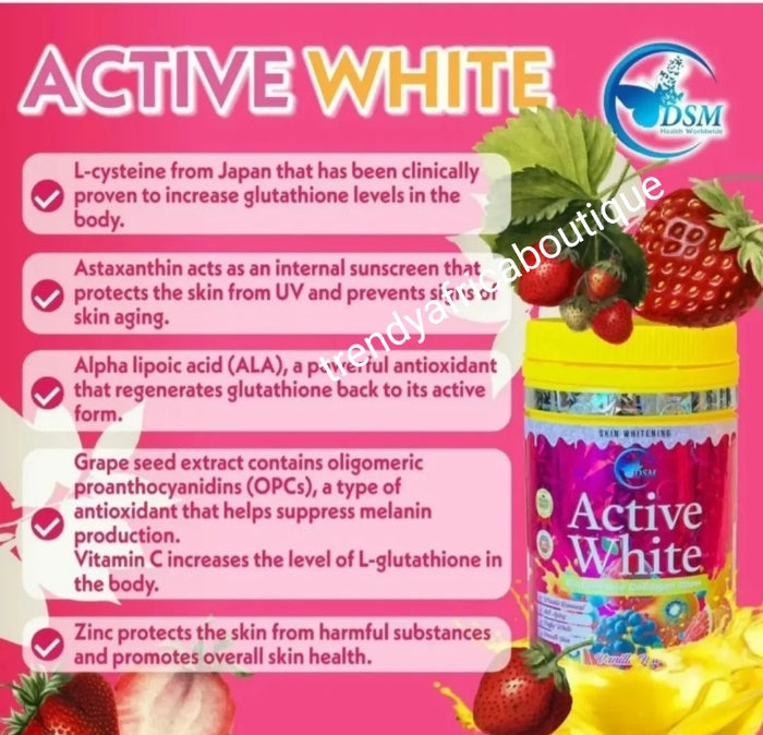 ANOTHER BANGA from phyto DSM headquarter: Active White Glutathion collagen glow vanilla flavor. Skin whitening supplements 800g x 1. Anti aging, anti wrinkles, smooth skin, fluffy white