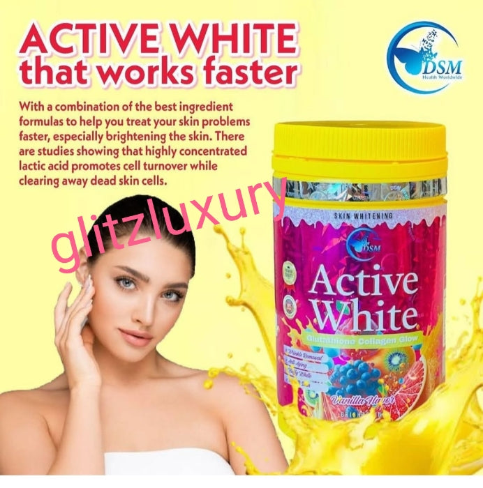 ANOTHER BANGA from phyto DSM headquarter: Active White Glutathion collagen glow vanilla flavor. Skin whitening supplements 800g x 1. Anti aging, anti wrinkles, smooth skin, fluffy white