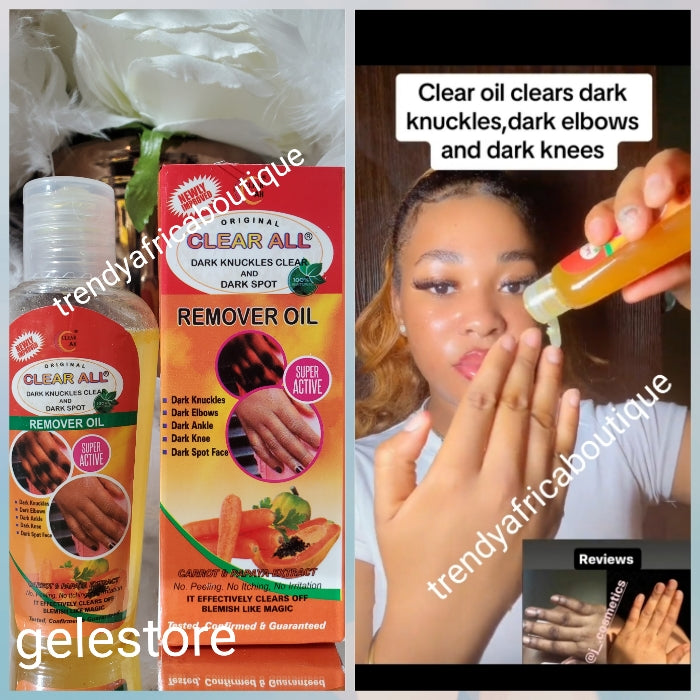 2pcs Banga; Clear All dark knuckles clear & dark spots remover oil + cream set: Super active with carrot & Papaya x 2 💯 Satisfaction 👌