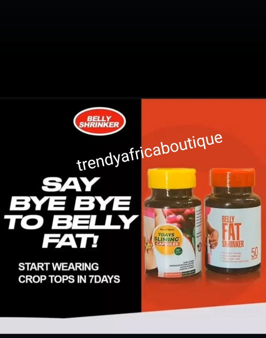 Belly Fat Shrinker supplements for a tight flat belly. Suitable for men & women 50 capsules per bottle. Nutritional supplements x 1 bottle