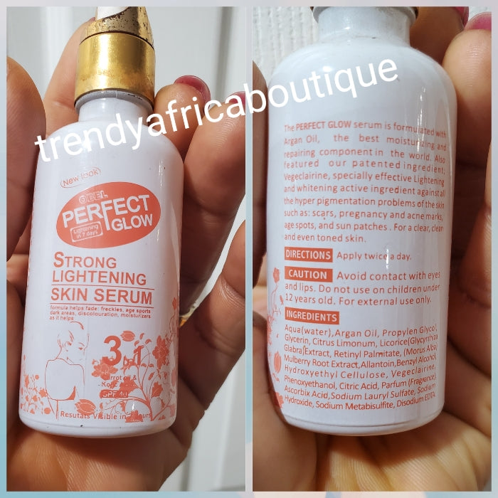 2pcs. Set: New products alert: Mega glow egyptian daily Vitamin C with Lactic acid. Brightening, exfoliating and hydrating body lotion and perfect glowing serum.👌