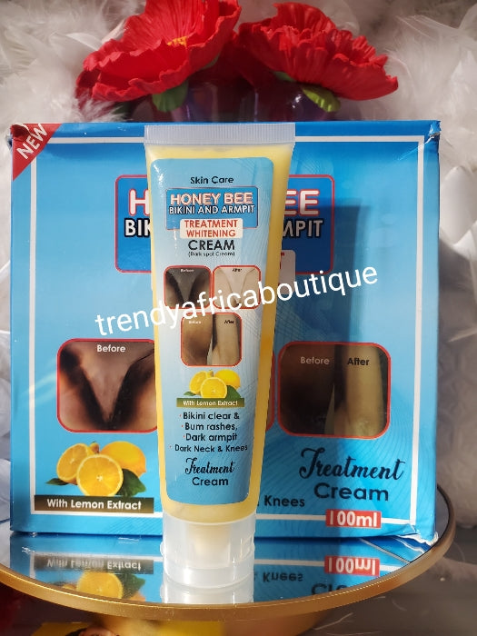 X 1 NEW PRODUCT ALERT: Honey BEE BIKINI, inner thighs & ARMPITS treatment & whitening cream with lemon, mulberry, Albutin, aloe vera, Niacinamide etc. Results un 5 to 7 days