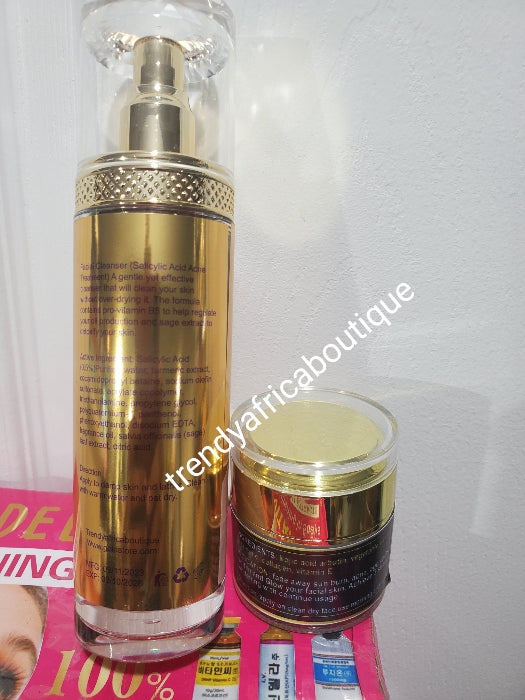 2pc. BANGA GLITZLUXURY 5D molato Halfcast whitening face cream 50g each. 3 shade white!!! PLUS anti acne face cleanser with salicylic acid.  Anti Sun burn, anti ageing etc. 💯 satisfaction!!