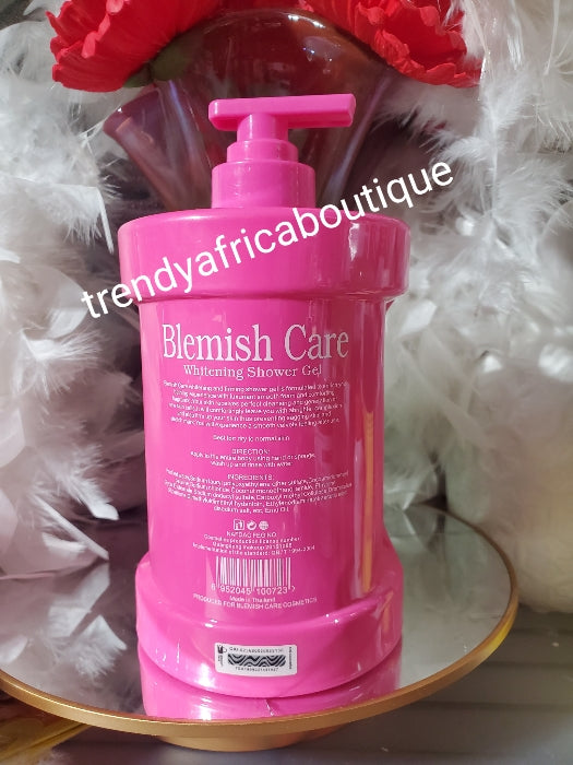 Blemish care whitening shower gel. Organic formula with kojic, glutathione, goat milk  & Collagen