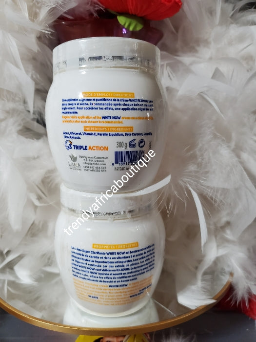 3 cup SALE: AUTHENTIC LANA WHITE NOW CLARIFYING CUP CREAM SUPER RAPID, TRIPLE ACTION 300G X 1 CUP. BETA CAROTENE, FRUIT ACID & PLANT EXTRACTS