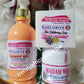 3pcs. Madam white flawless skin Exclusive carrot whitening, body milk,  face cream & new madam white face soap 175g  Anti pimples, acne treatment for all skin types