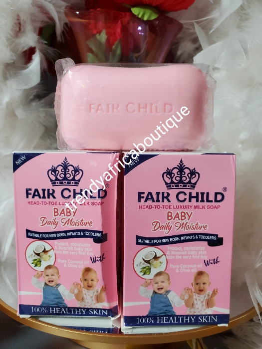 X 2 bar soap. Fair child head to toe luxury milk soap.  baby daily moisture for newborn, infant's & toddlers. Promite healthy skin 💯 200g x 2