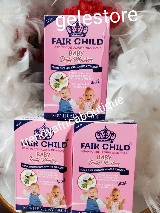 X 2 bar soap. Fair child head to toe luxury milk soap.  baby daily moisture for newborn, infant's & toddlers. Promite healthy skin 💯 200g x 2