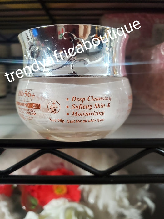 Hb56+ vitamin C whitening face cream with Carrot oil. Deep cleansing, softening & moisturizing 50g x 1 spf 45 💯Satisfaction