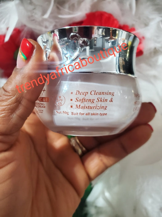 Hb56+ vitamin C whitening face cream with Carrot oil. Deep cleansing, softening & moisturizing 50g x 1 spf 45 💯Satisfaction