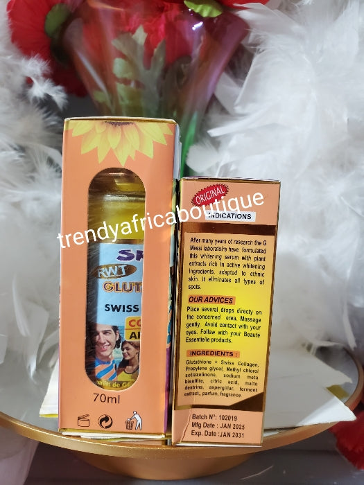 2pcs. RWT skin free glutathion + swiss collagen concentre serum & Strong black knuckle remover cleanser. Anti dark spots & blemishes. 5 days action. ORIGINAL