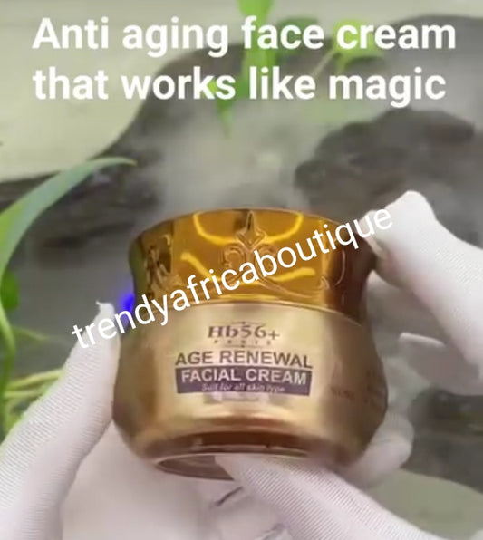 Hb56+ Age renewal facial cream for all skin type.  7 days Action with vit.C, Goji oil, hyaluronic acid. 💯Satisfaction