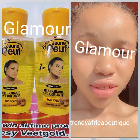 2 bottle sale: Jaune D'oeuf  egg yolk clarifying face &  body oil. Extra fort. 7 days sports remover.  50ml x 2 bottle